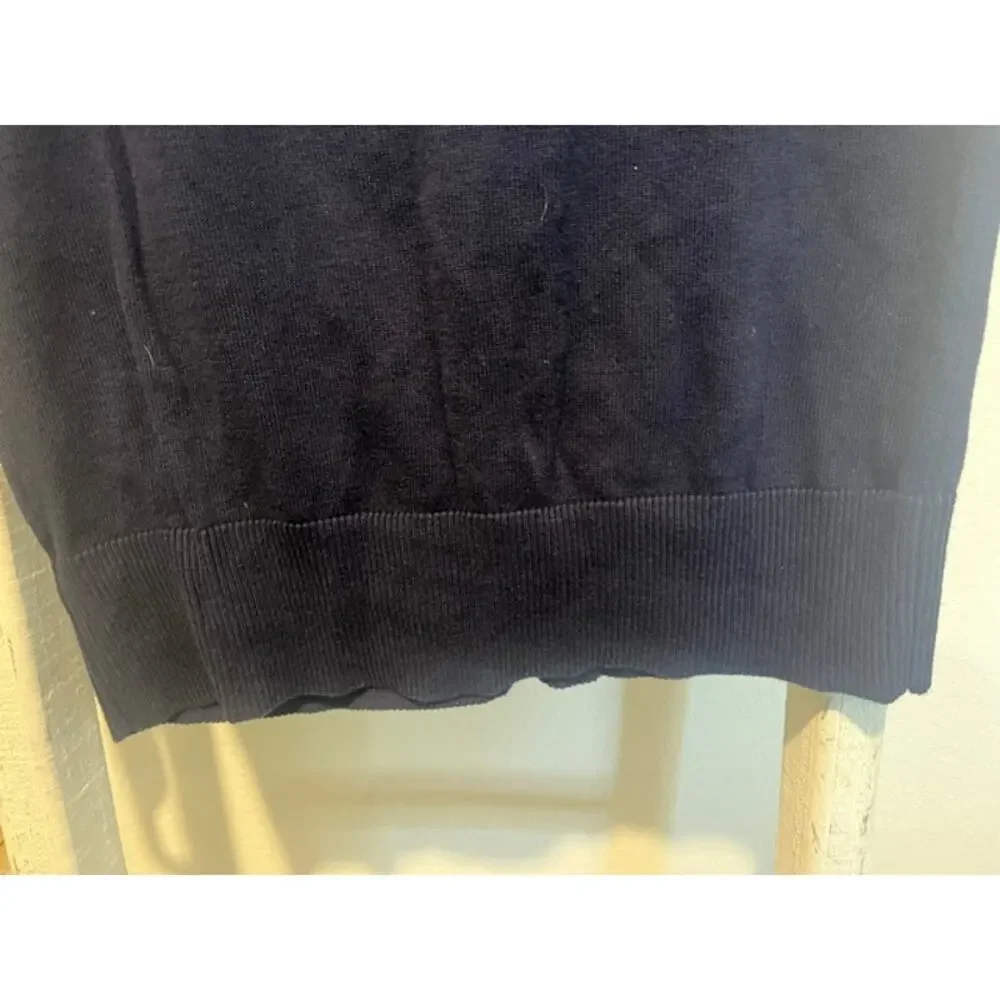 Cherokee Girls Navy Cardigan Sweater XL Button Front Floral Accent NWT